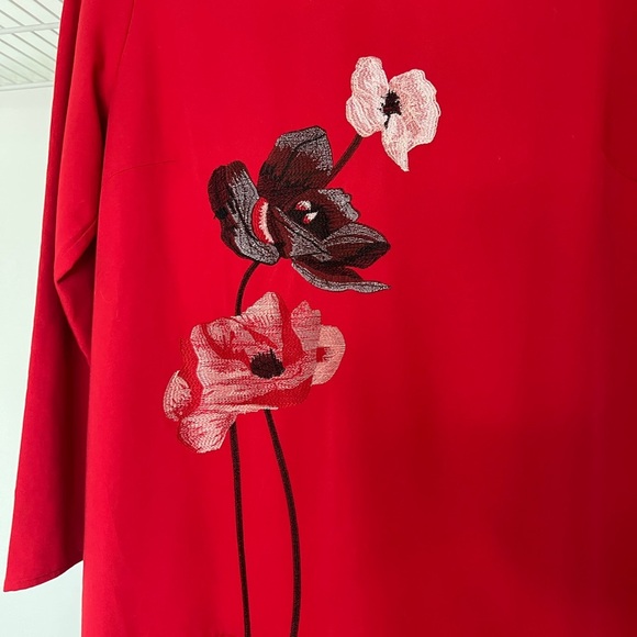 Misook Embroidered Floral Drop Waist Maxi Dress - Picture 5 of 14